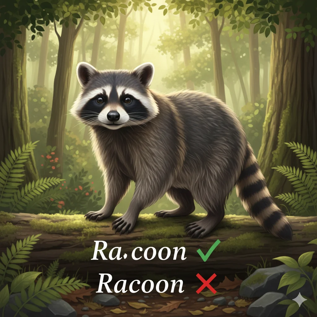 raccoon or racoon