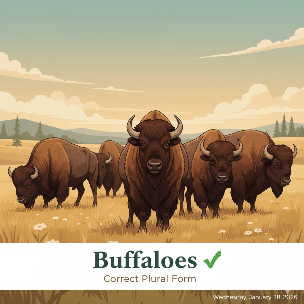 buffaloes or buffalos