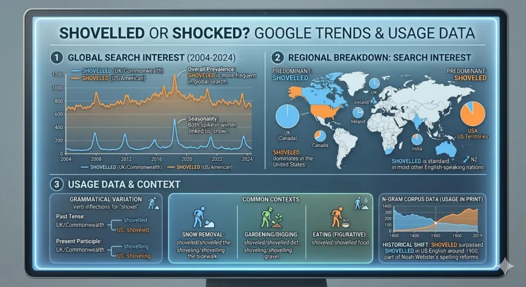 shovelled or shoveled