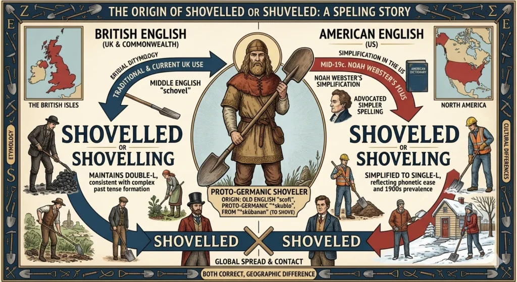 shovelled or shoveled