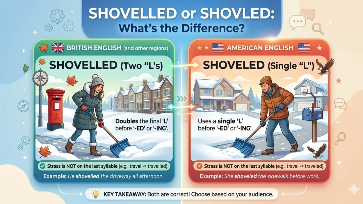 shovelled or shoveled