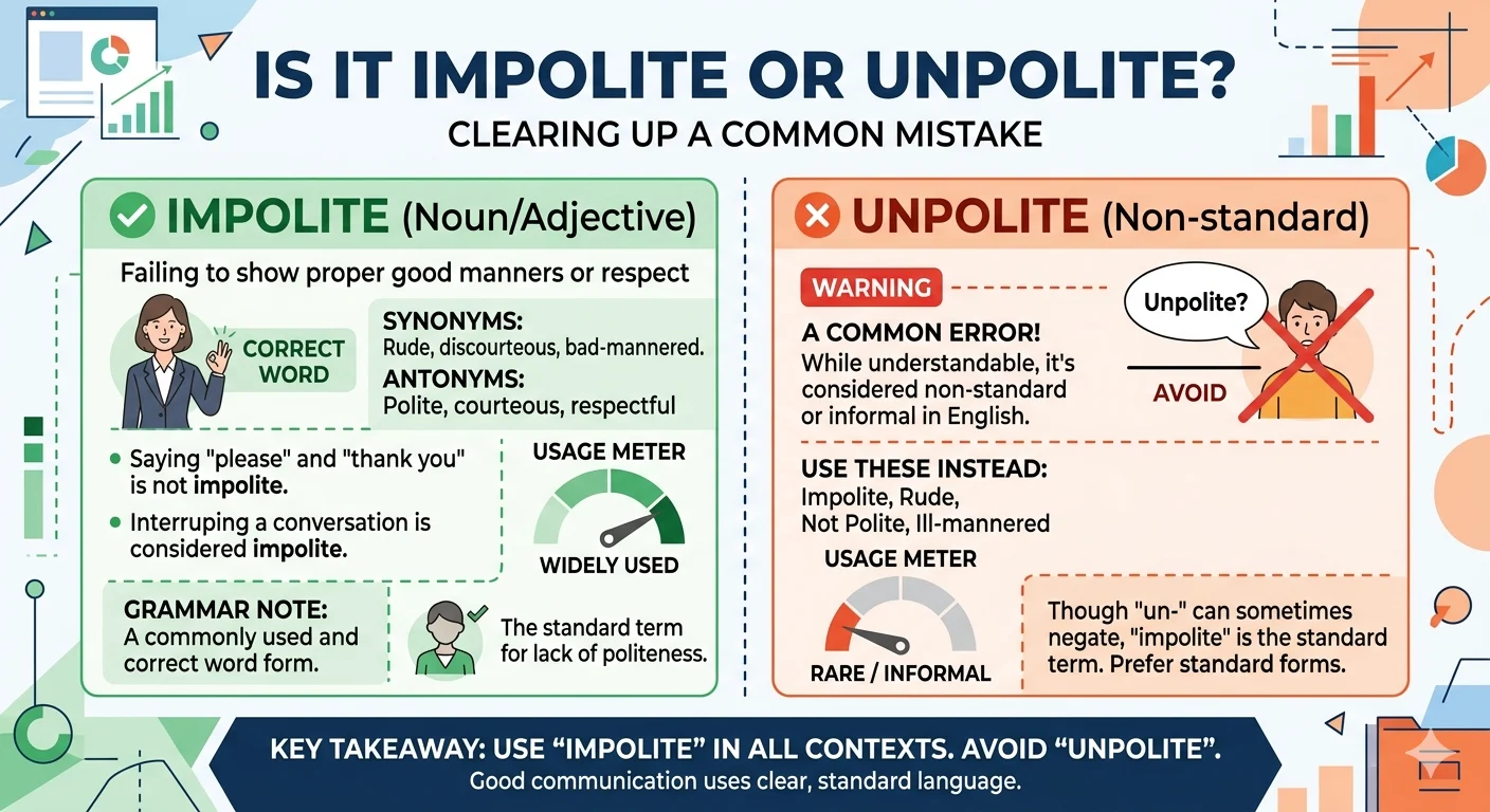 Is It Unpolite or Impolite? Common Mistake 🤔