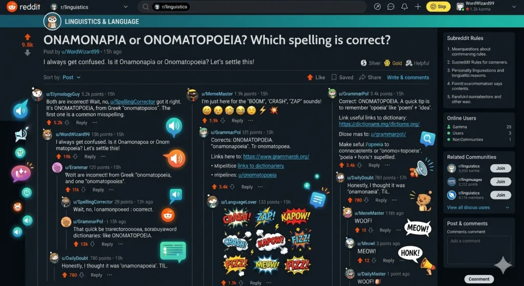 onamonapia or onomatopoeia