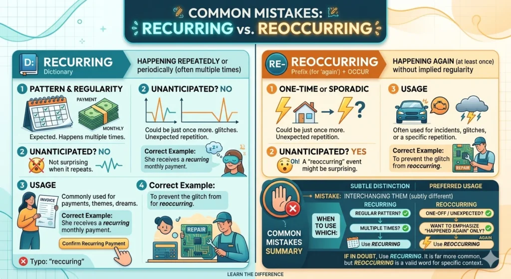 recurring or reocurring