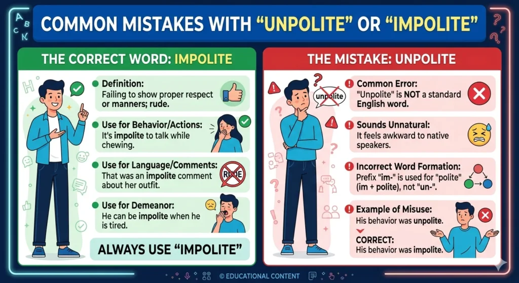 unpolite or impolite