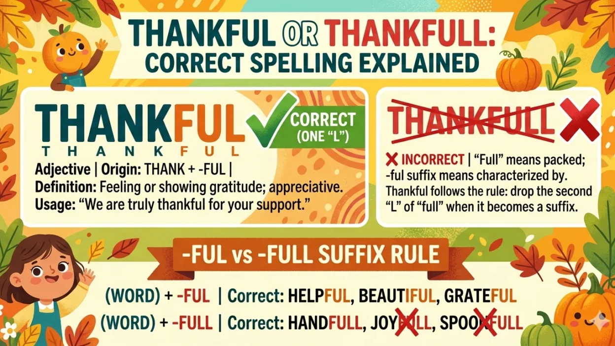 thankful or thankfull