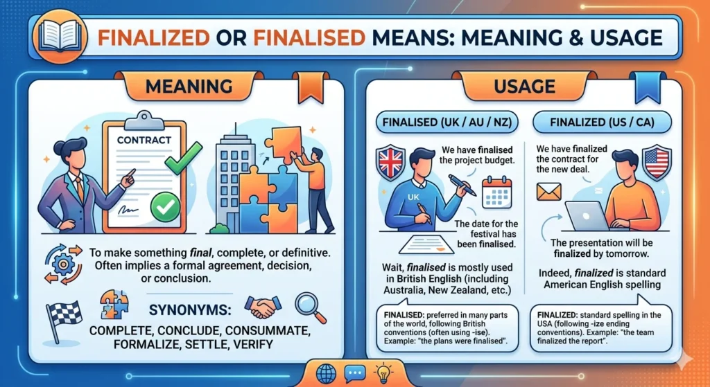 finalised or finalized