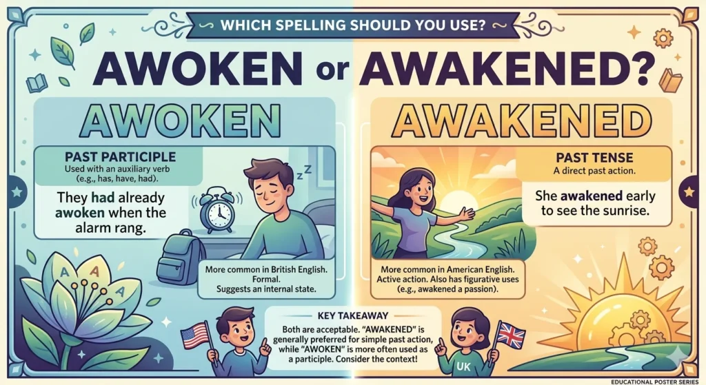awoken or awakened