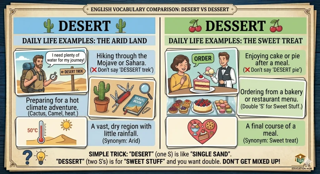desert vs dessert