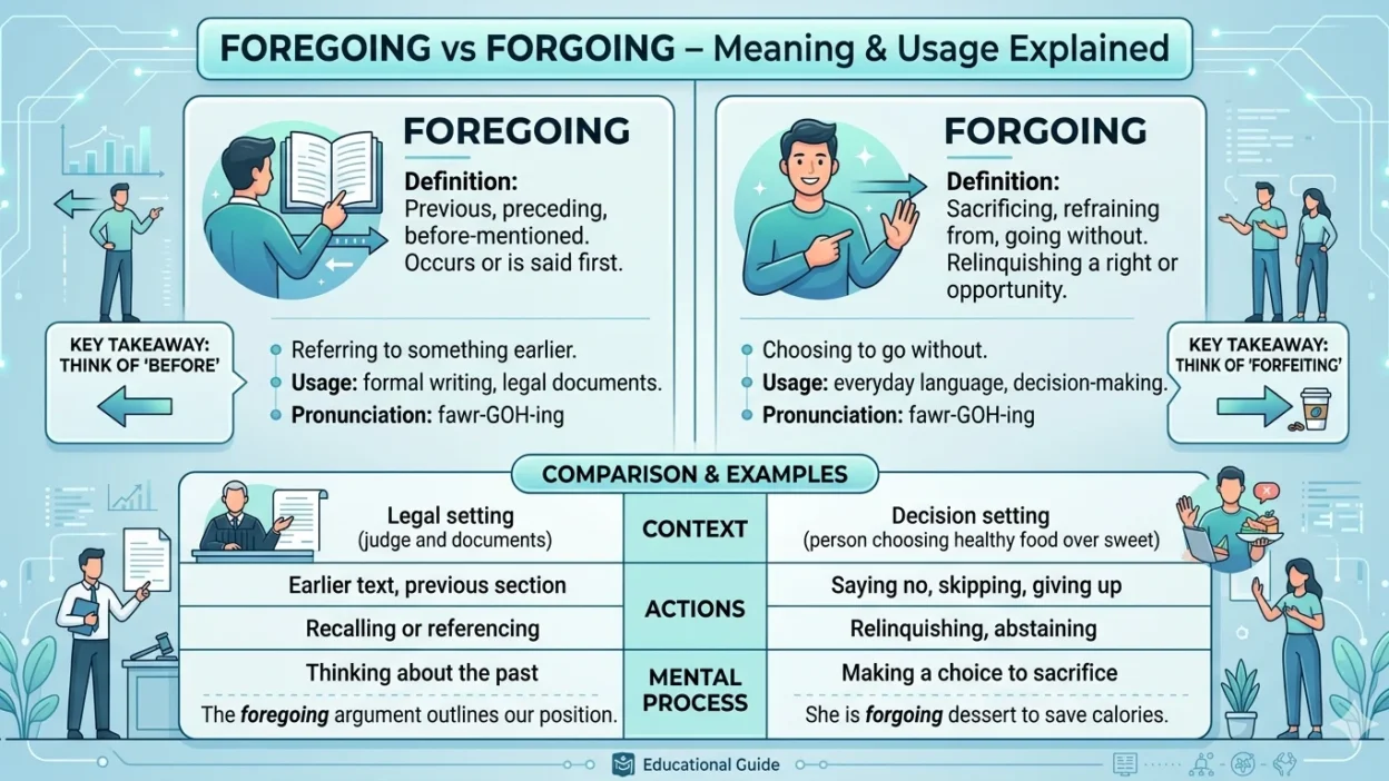 foregoing or forgoing