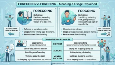 foregoing or forgoing