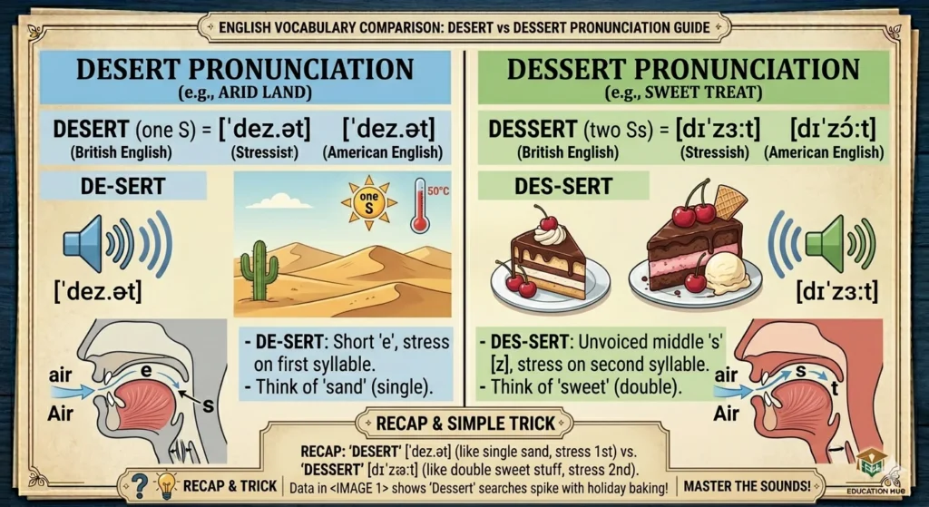 desert vs dessert