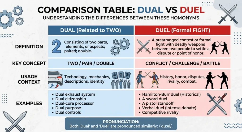 dual vs duel