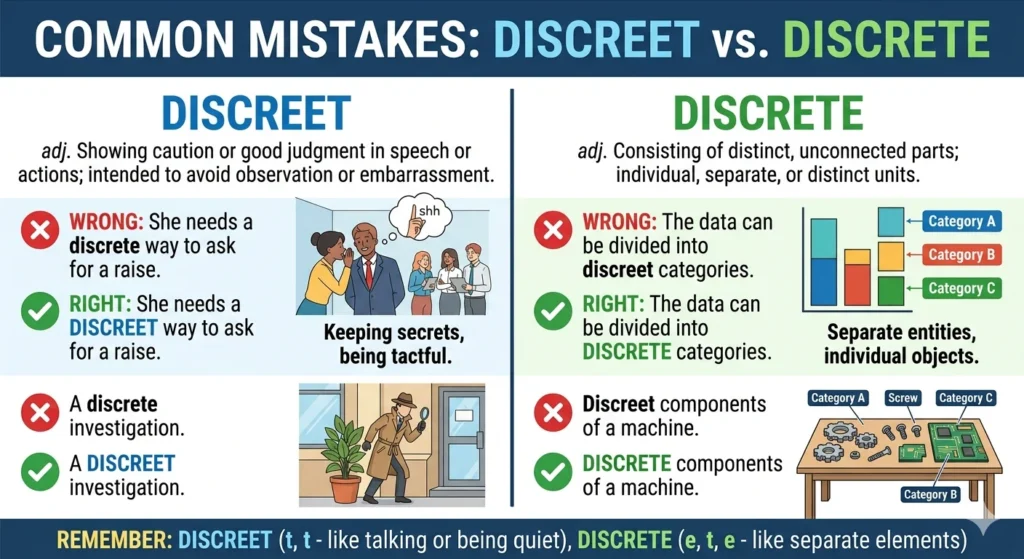 discreet vs discrete