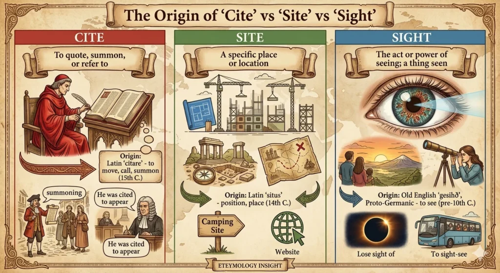 cite vs site vs sight