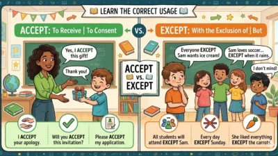 accept vs except