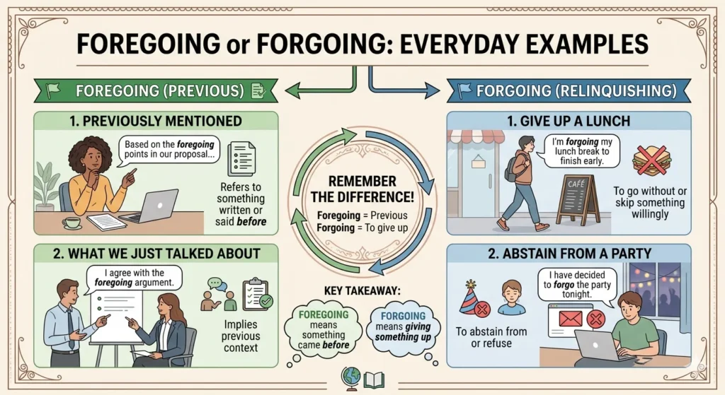 foregoing or forgoing