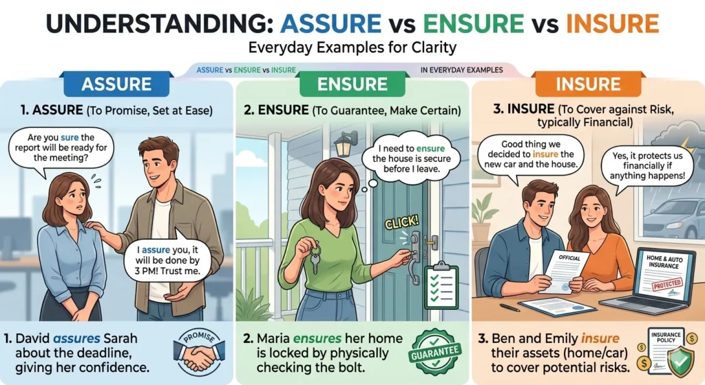 assure vs ensure vs insure