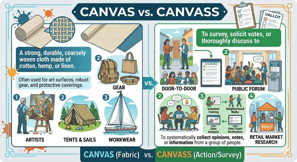 canvas vs canvass