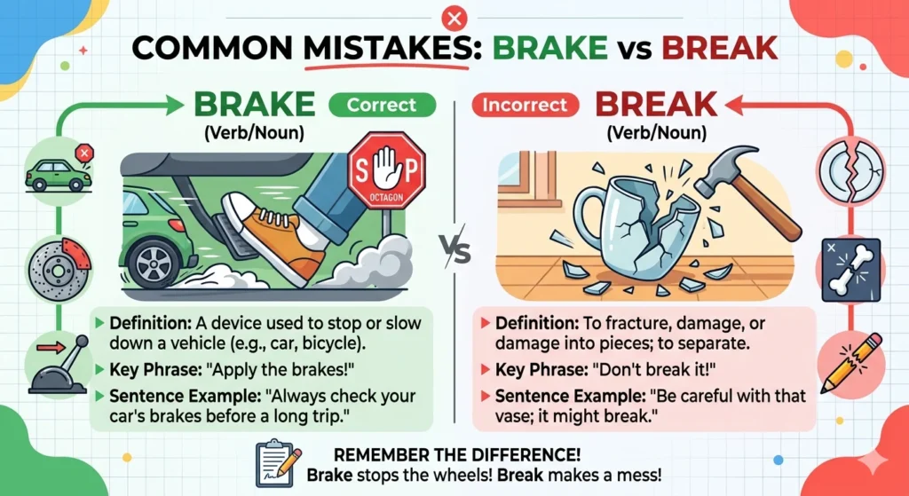 brake vs break