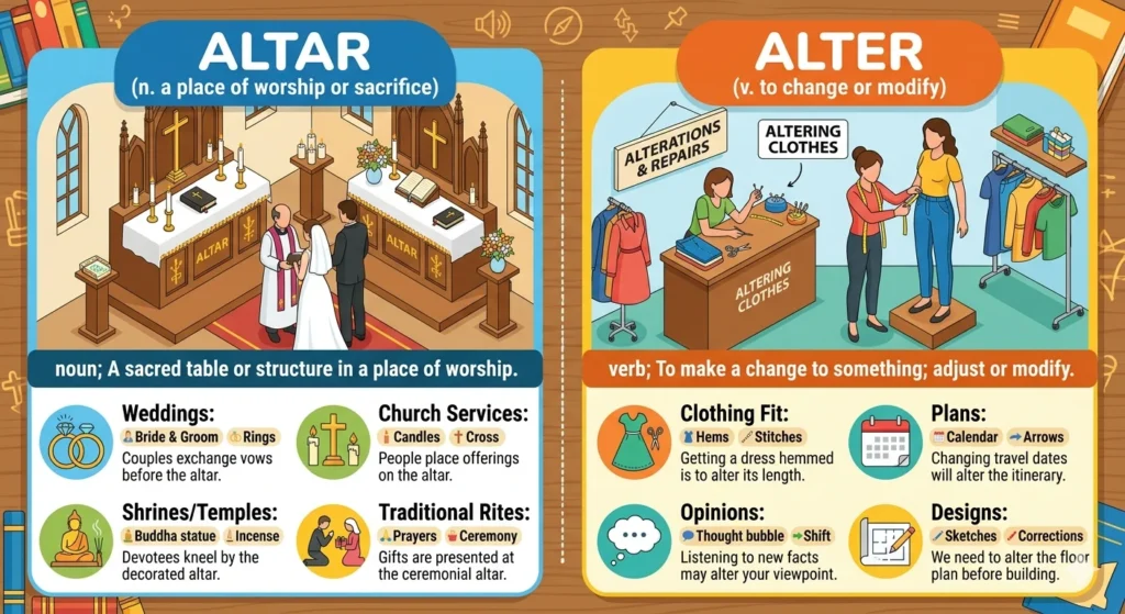 altar vs alter