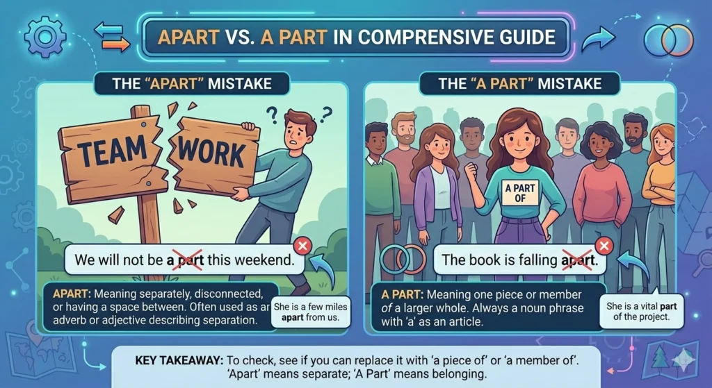 apart vs a part