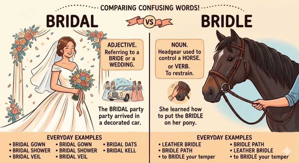 bridal vs bridle