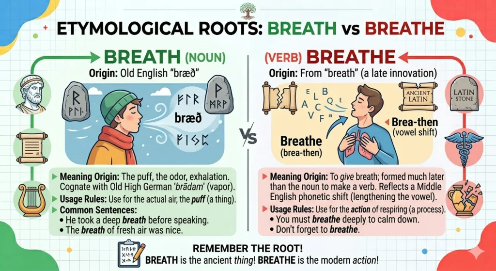 breath vs breathe