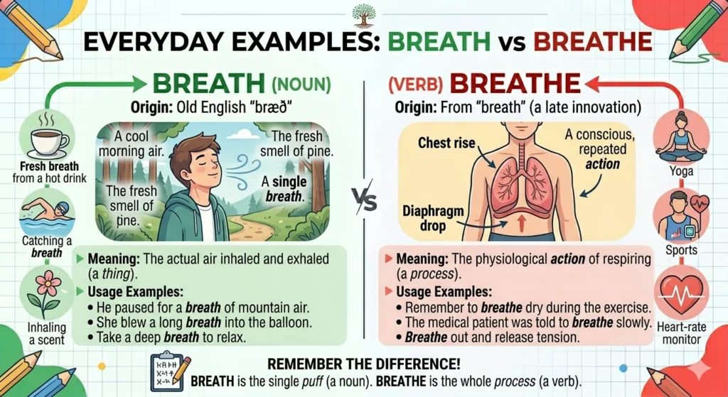breath vs breathe