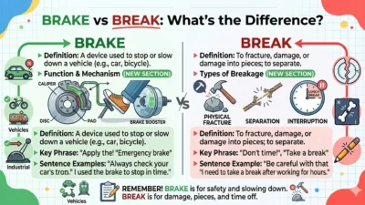 brake vs break