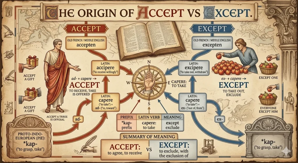 accept vs except