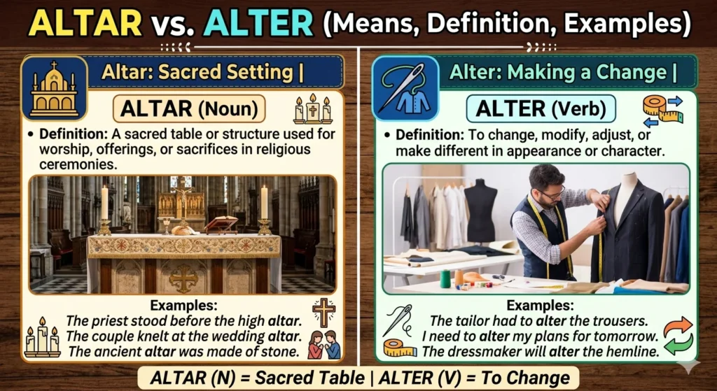 altar vs alter