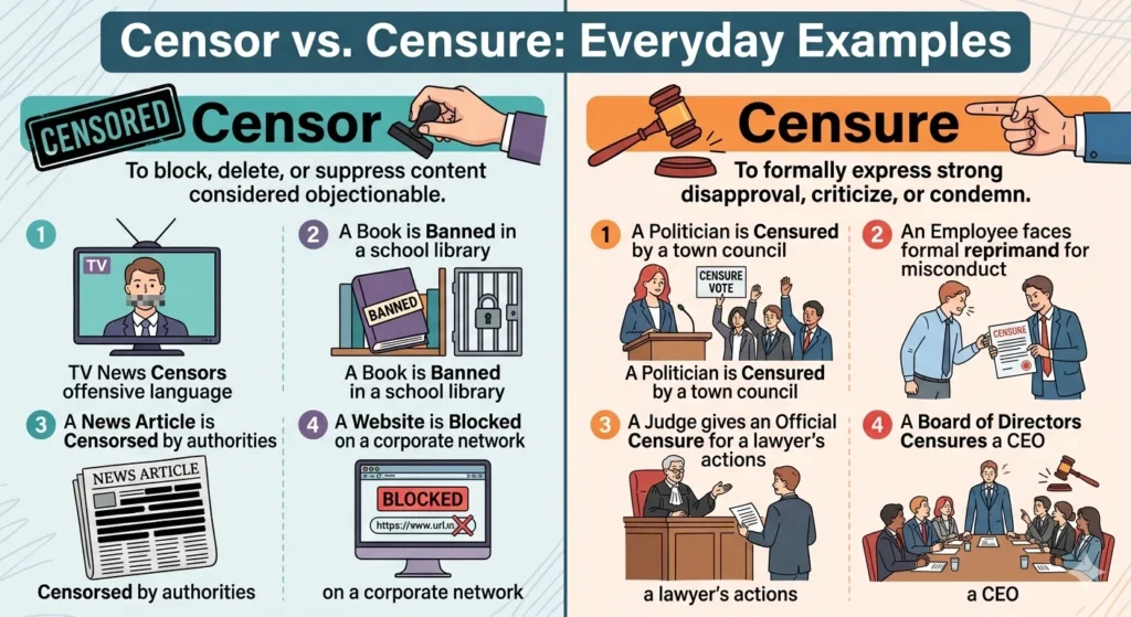 censor vs censure