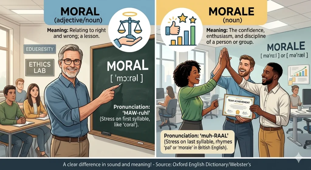 moral vs morale