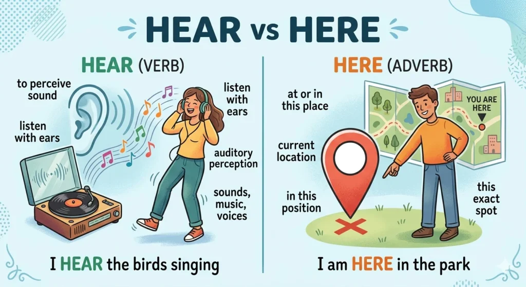 hear vs here