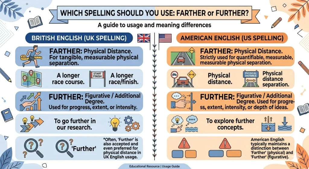 farther vs further