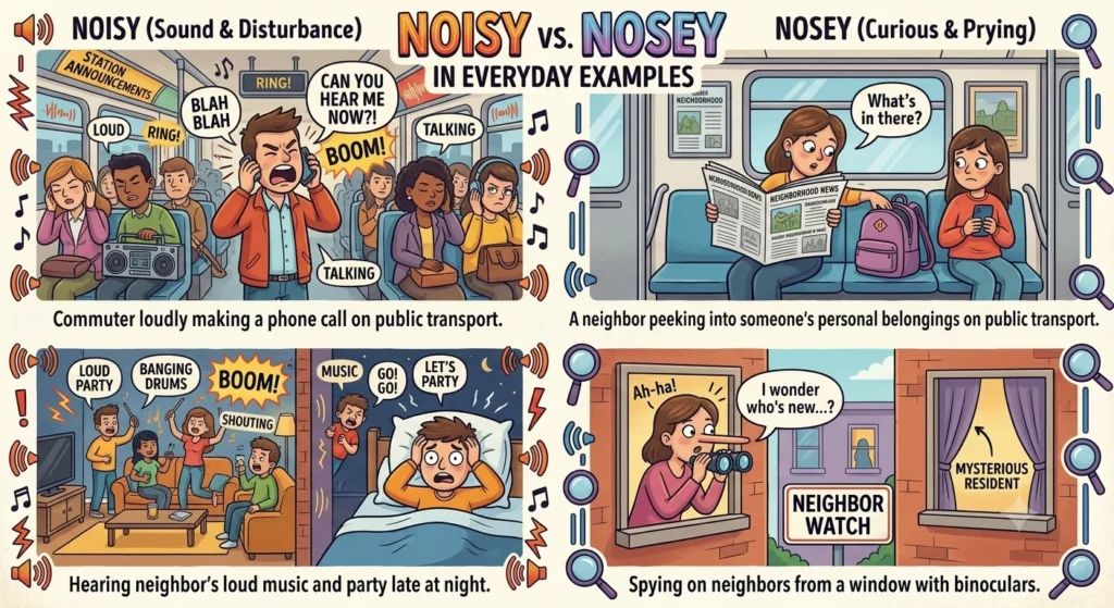 noisy vs nosey