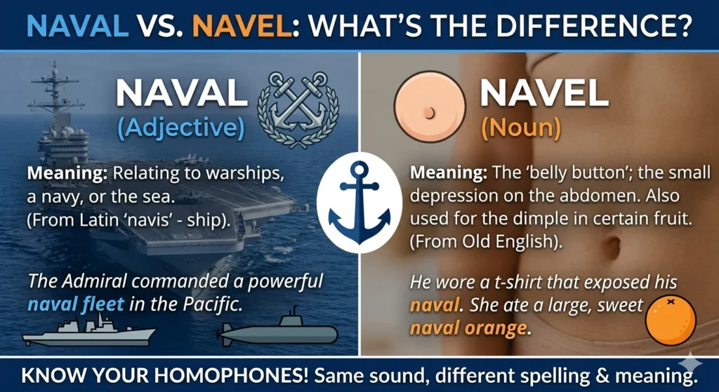 naval vs navel