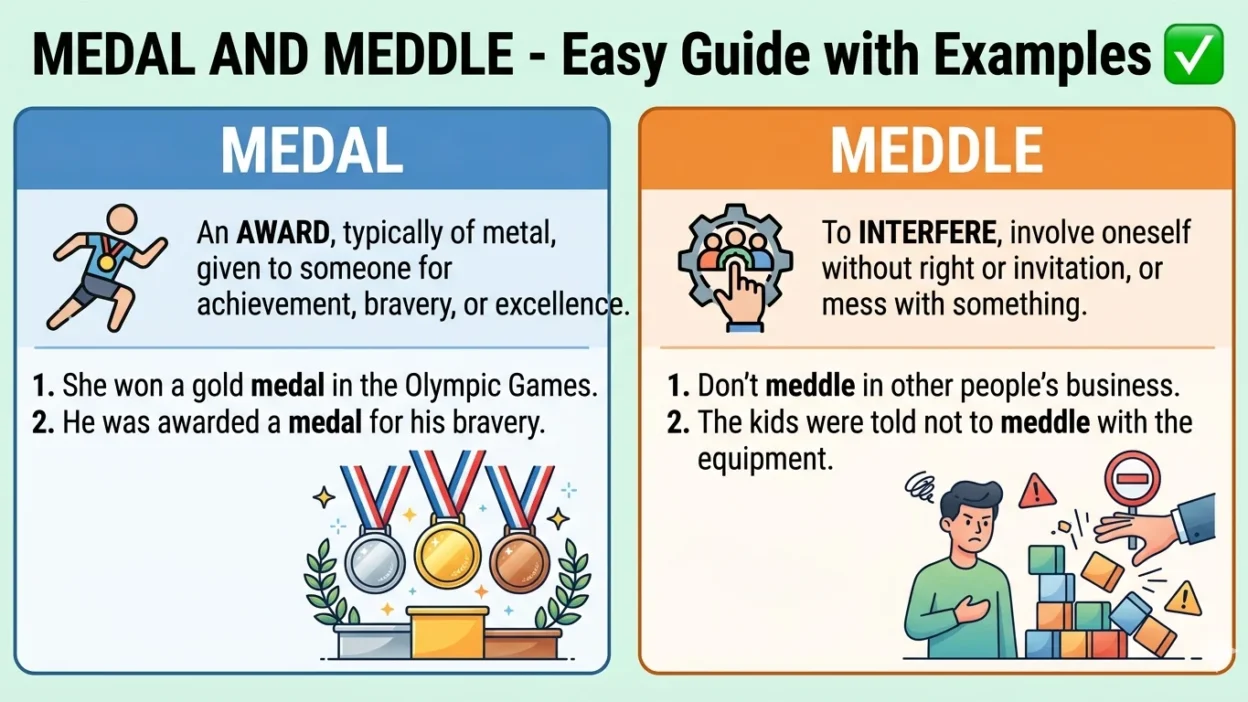 medal vs meddle