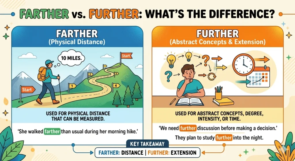 farther vs further
