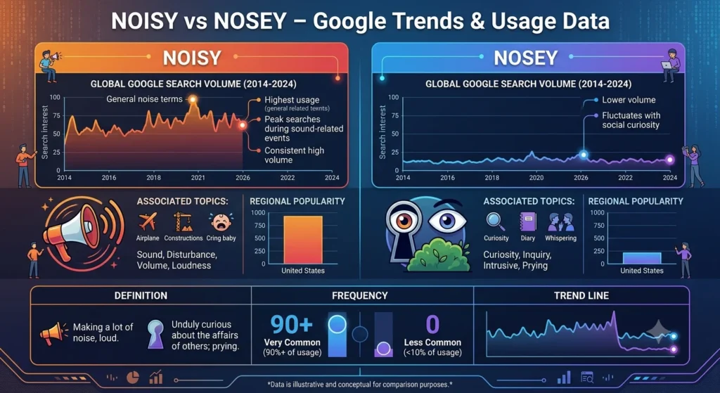 noisy vs nosey