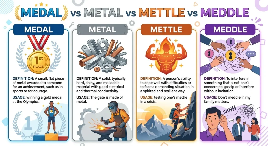 medal vs meddle