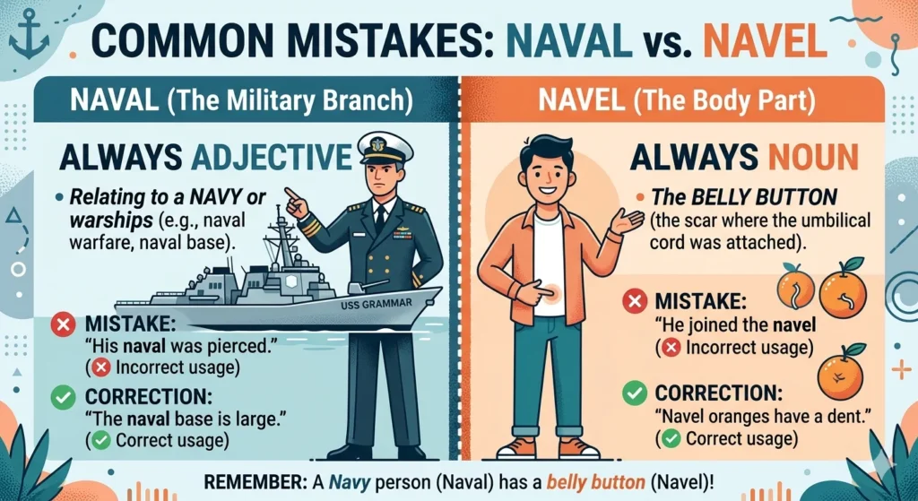 naval vs navel