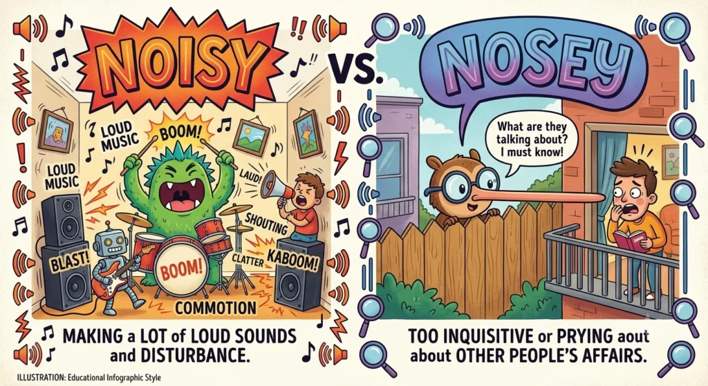 noisy vs nosey