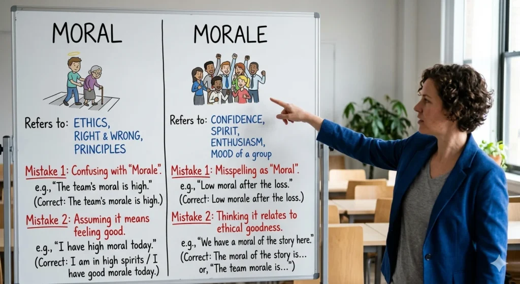 moral vs morale