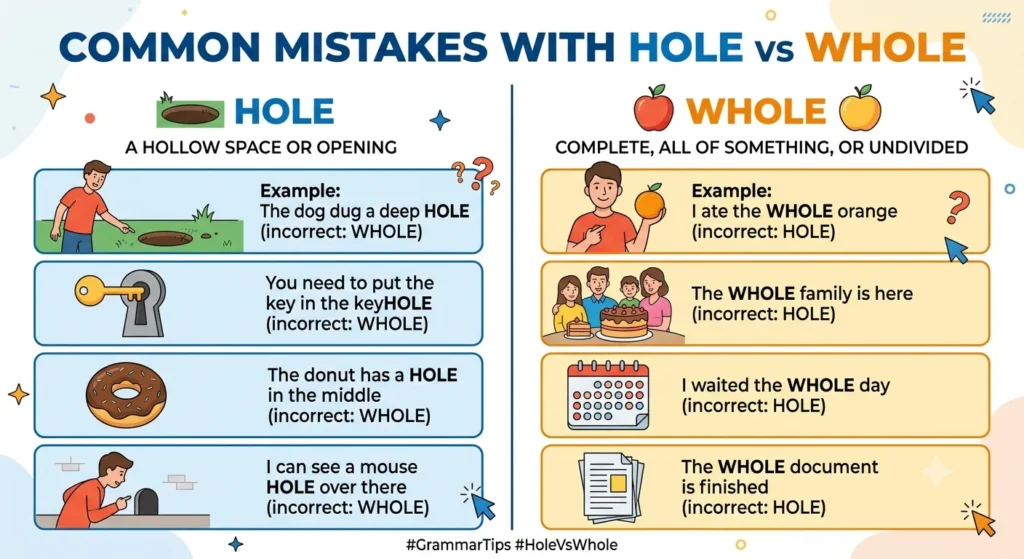 hole vs whole